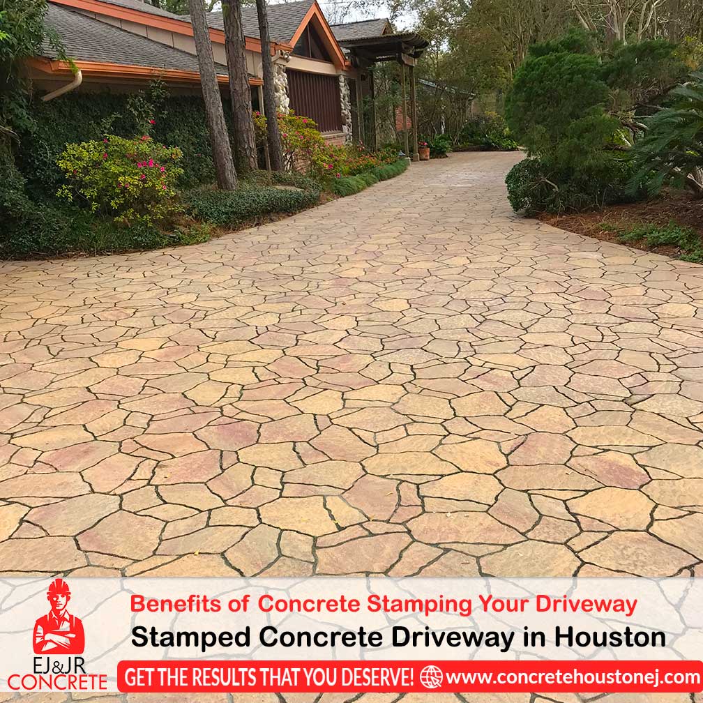 05 Stamped Concrete Driveway in Houston