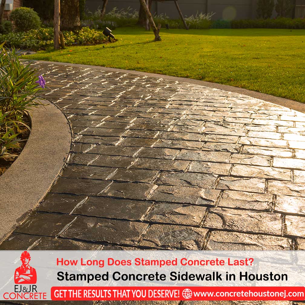 13 Stamped Concrete Sidewalk in Houston