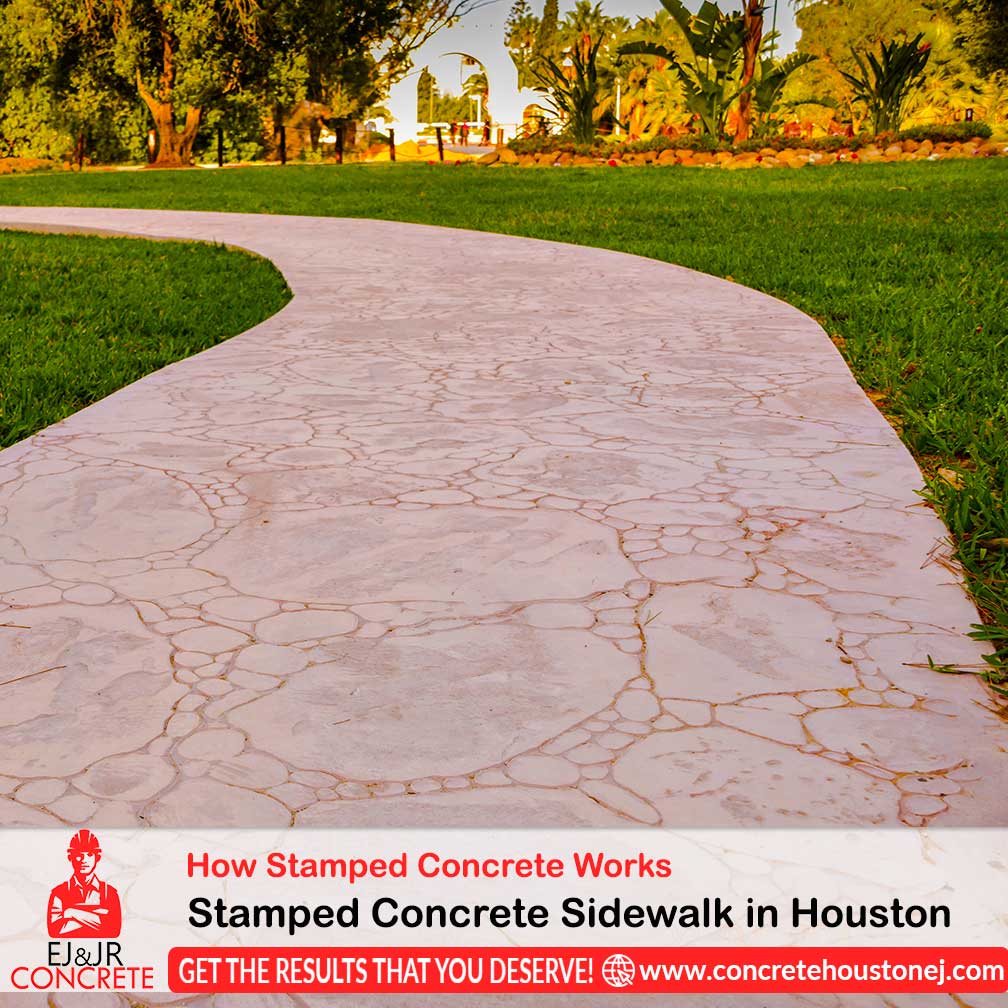 20 Stamped Concrete Sidewalk in Houston